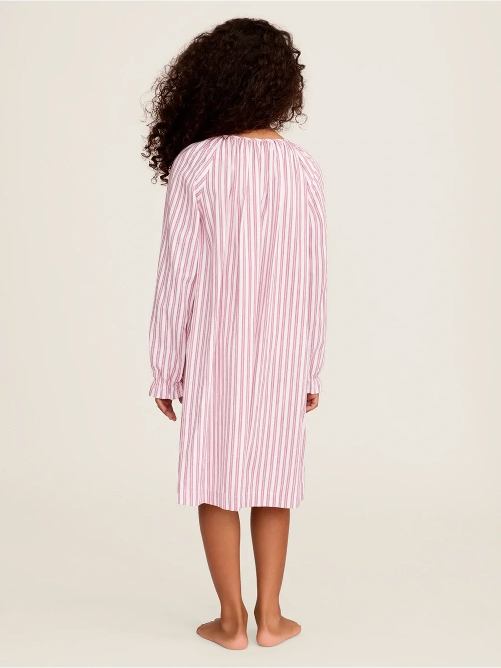 Petite Plume Delphine Nightgown Girls 4 Antique Red Ticking Stripe Pajama